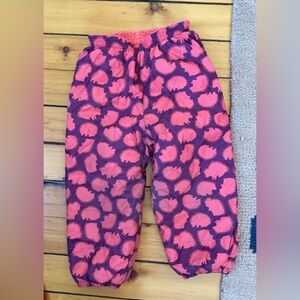 Patagonia kids fleece lined snow puffer pan Pink and Purple 3y